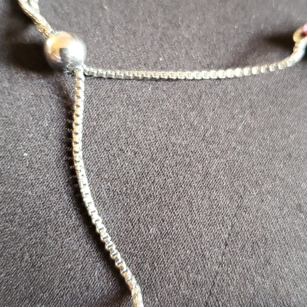 Red Garnet Bolo Bracelet in Sterling Silver - Picture 6 of 6